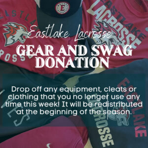 Collections until Jan. 29 for girls/boys gear.
DROP OFF: 1548 209th Ave NE Sammamish. Leave in front of the garage.
Gear must be in decent shape.